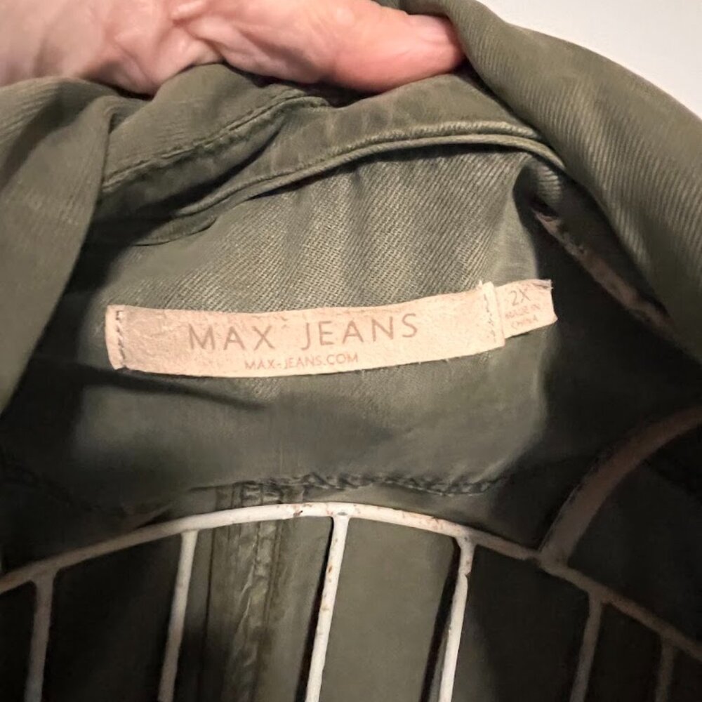 Olive Green Drape-Front Spring Jacket - image 5